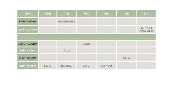 Timetable – My Store
